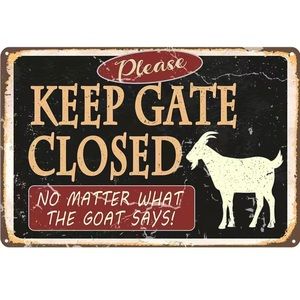 Goats Metal Sign